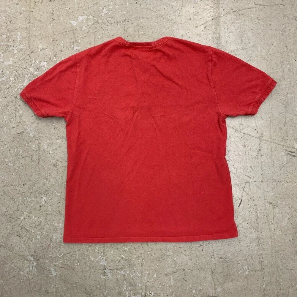 Polo Ralph Lauren Shirt Boys XL 18-20 Red Henley Spell Out Logo Kids Youth